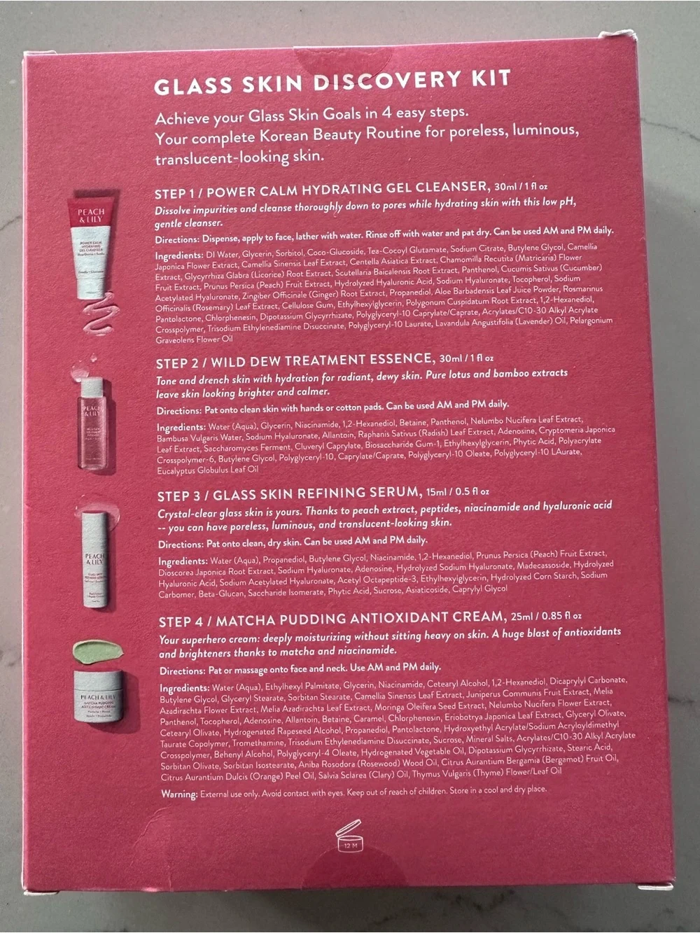Peach & Lily Korean Beauty Glass Skin Discovery Kit - NIB Sealed Retail $65